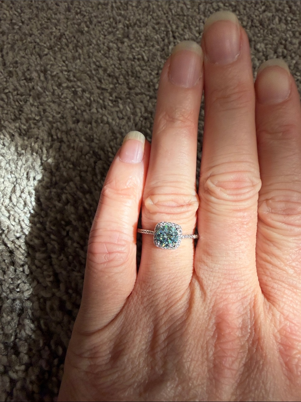 Size 8 moissanite